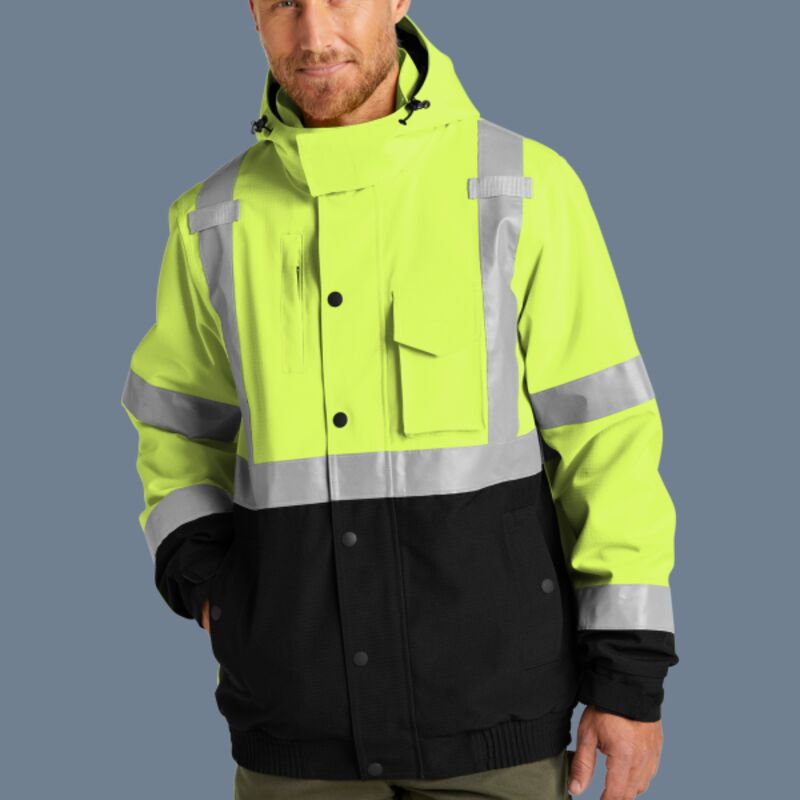 Ansi 107 Class 3 Waterproof Insulated Ripstop Bomber Jacket Thumbnail