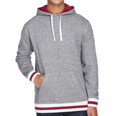 Adult Peppered Fleece Lapover Hooded Sweatshirt Thumbnail