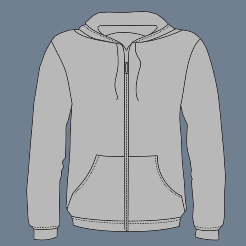 Unisex Sponge Fleece DTM Full-Zip Hoodie Sweatshirt Thumbnail