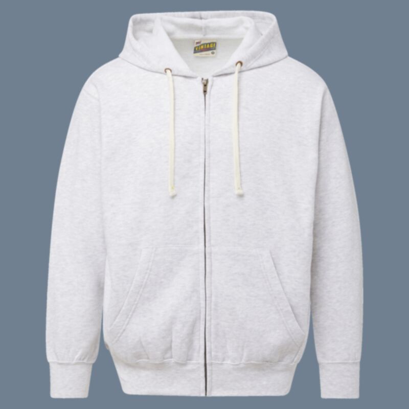 Unisex Vintage Fleece Full-Zip Hooded Sweatshirt Thumbnail