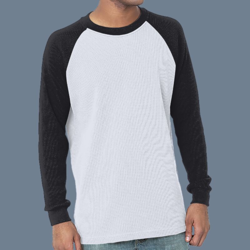 Men's USA-Made Heavyweight Waffle Knit Thermal Raglan T-Shirt Thumbnail