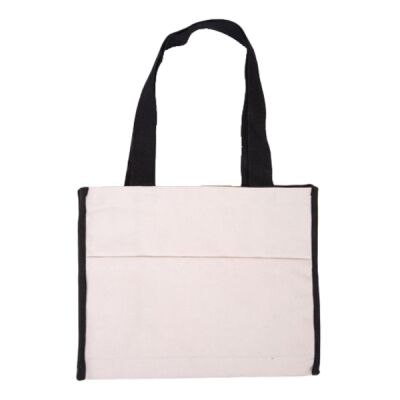 Cotton Gusset Accent Box Tote Bag Thumbnail