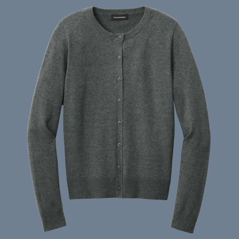 Women's Easy Care Crewneck Cardigan Sweater Thumbnail