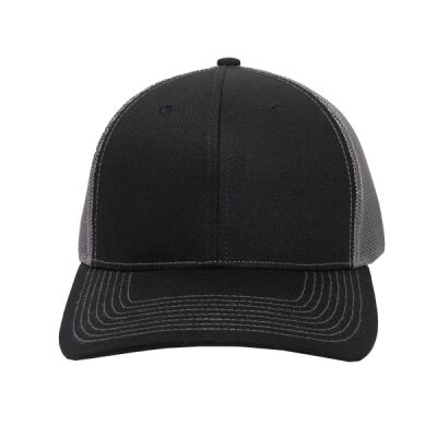 Structured Trucker With Solid Mesh Back Hat Thumbnail
