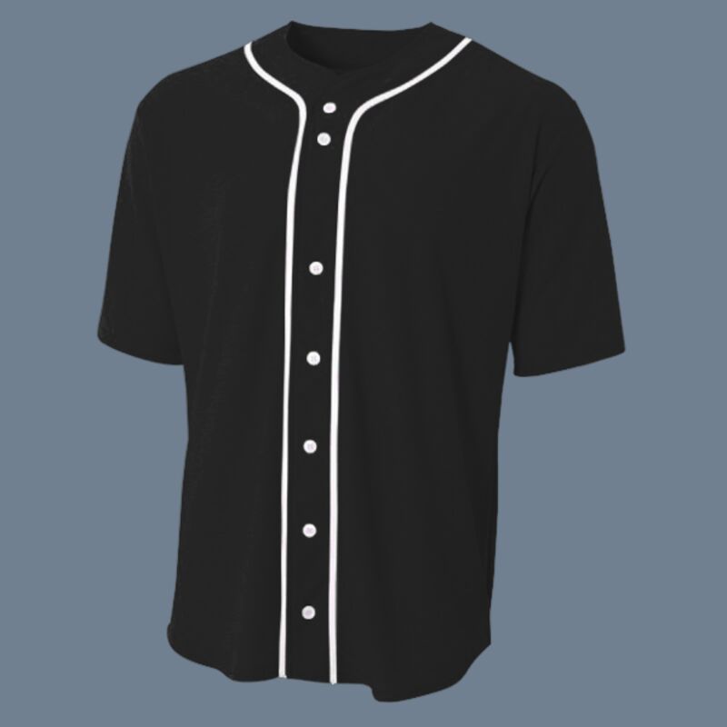 Short Sleeve Full Button Baseball Top Thumbnail