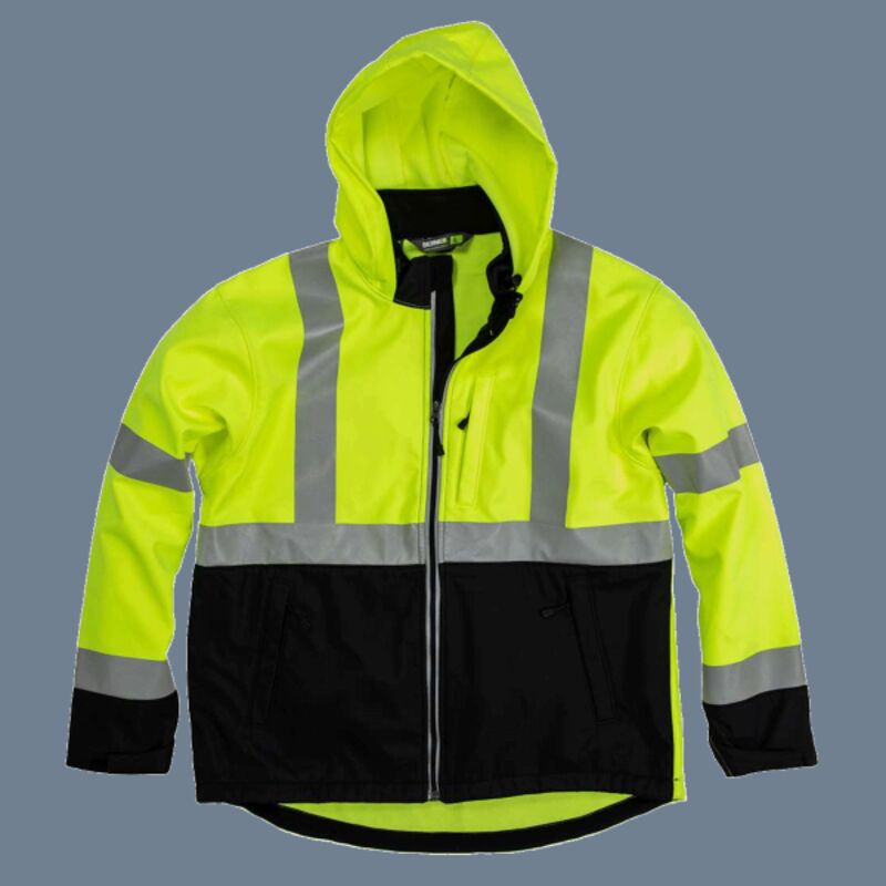 Men's Hi-Vis Class 3 Hooded Soft Shell Jacket Thumbnail