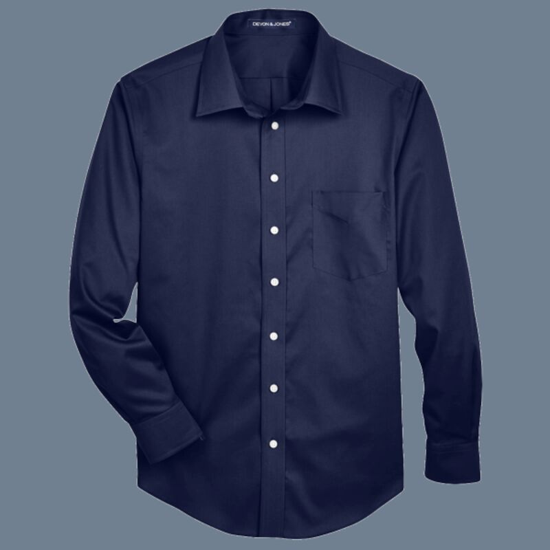 Men's Crown Collection® Solid Stretch Twill Woven Dress Shirt Thumbnail