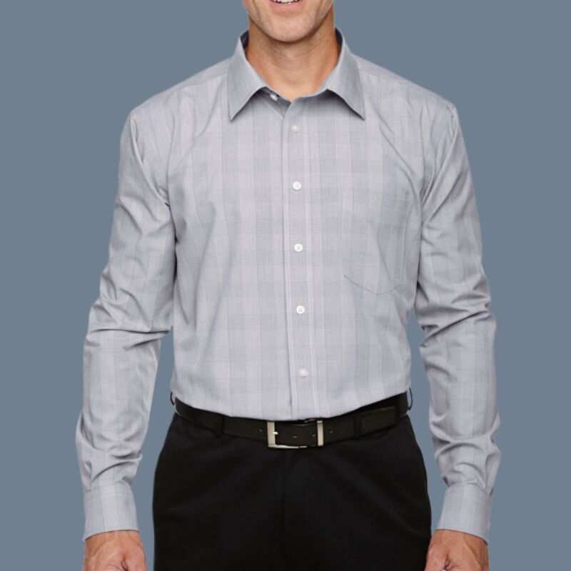 Men's Crown Collection® Glen Plaid Woven Dress Shirt Thumbnail