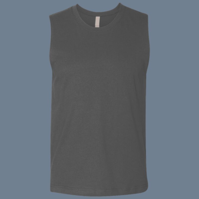 Unisex Heavyweight Cotton Garment-Dyed Mid-Length Muscle Tee Thumbnail