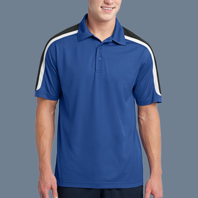 Tricolor Shoulder Micropique Sport Wick ® Polo Thumbnail