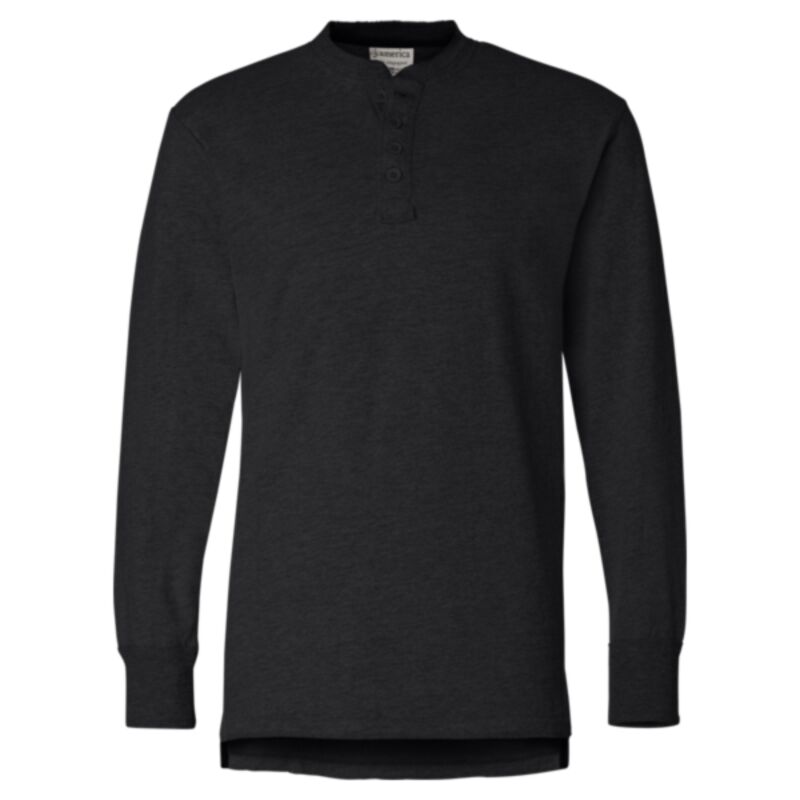 Men's Vintage Brushed Jersey Henley Thumbnail