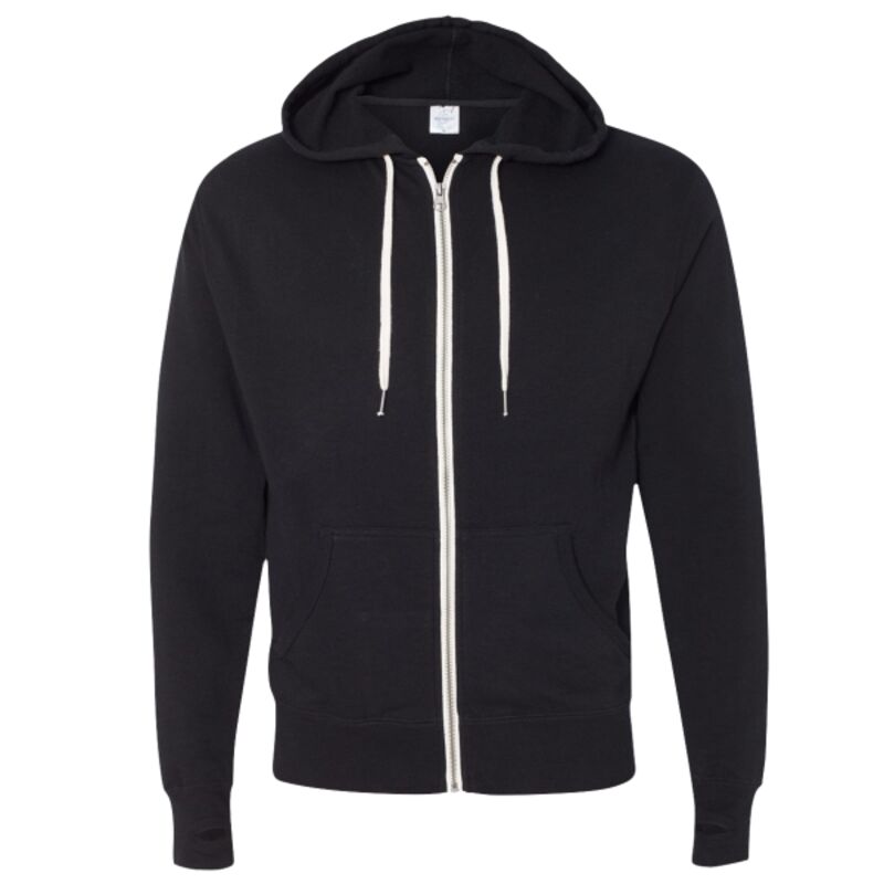 Unisex Heathered French Terry Full-Zip Hooded Sweatshirt Thumbnail