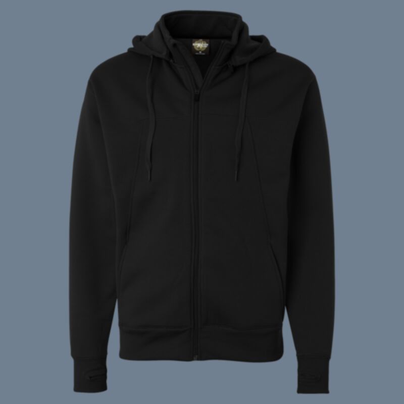 Unisex Poly-Tech Full-Zip Hooded Sweatshirt Thumbnail
