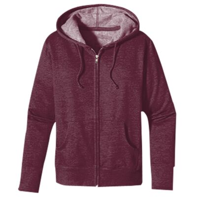 Ladies' Heathered Full-Zip Hooded Sweatshirt Thumbnail
