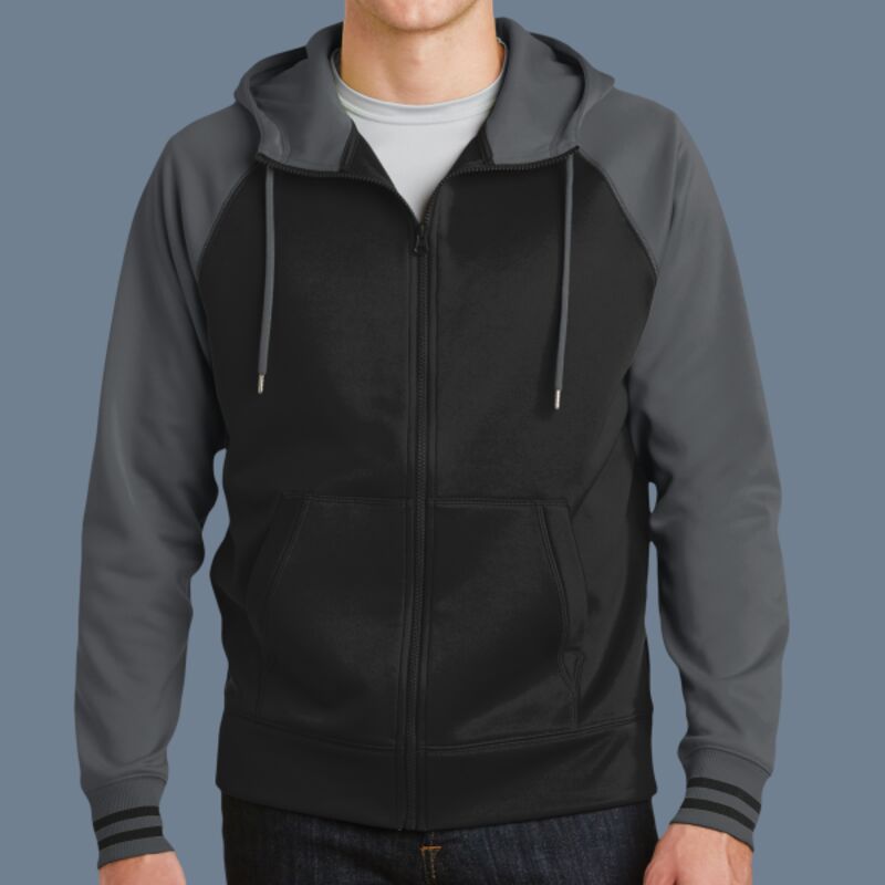 Sport Wick ® Varsity Fleece Full Zip Hooded Jacket Thumbnail