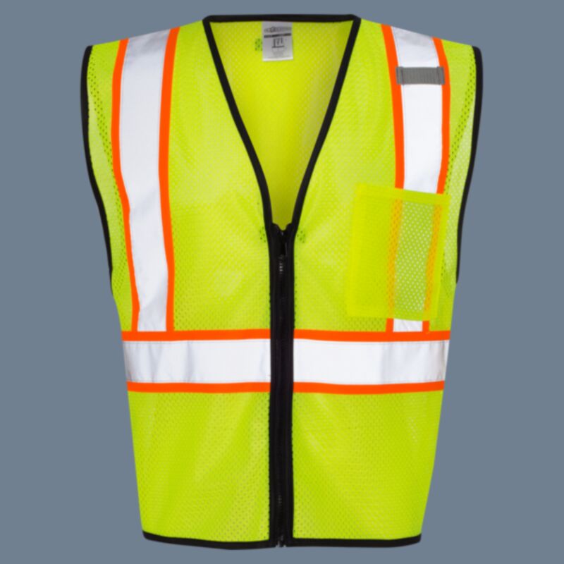 Unisex Economy Contrasting Vest with Zippered Front Thumbnail