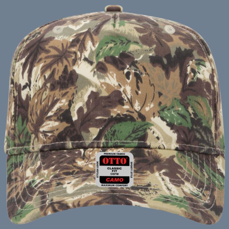 OTTO CAP® Camouflage 5 Panel Mid Profile Baseball Cap Thumbnail