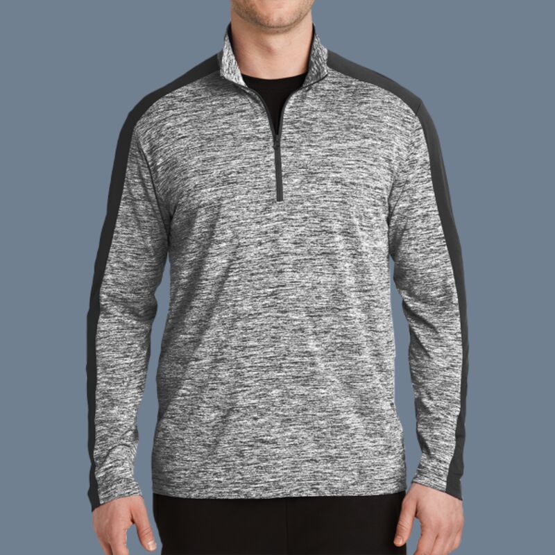 PosiCharge ® Electric Heather Colorblock 1/4 Zip Pullover Thumbnail