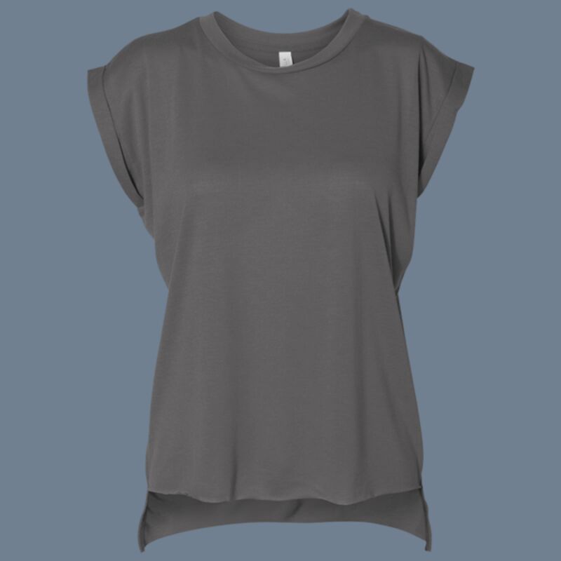 Women’s Flowy Rolled Cuffs Muscle Tee Thumbnail