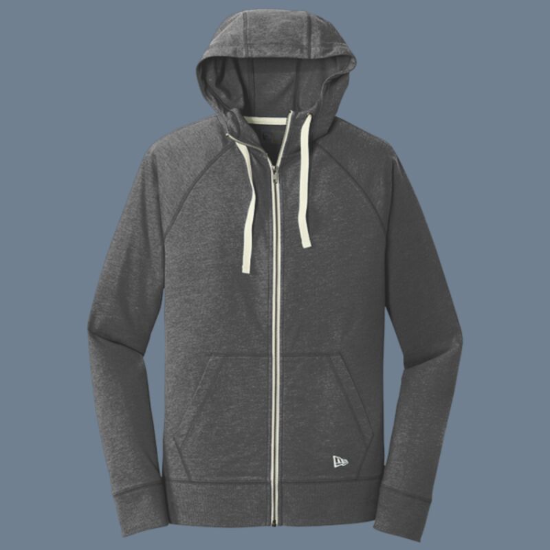 Sueded Cotton Blend Full Zip Hoodie Thumbnail