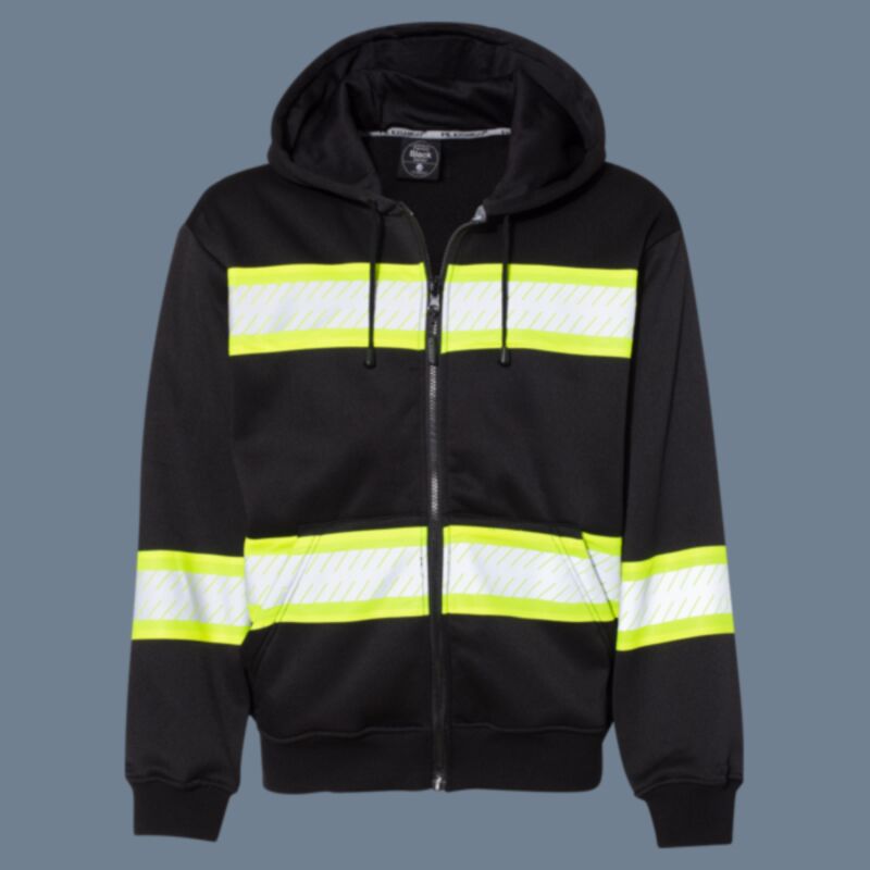 Men's EV Series® Enhanced Visibility Full-Zip Hooded Sweatshirt Thumbnail
