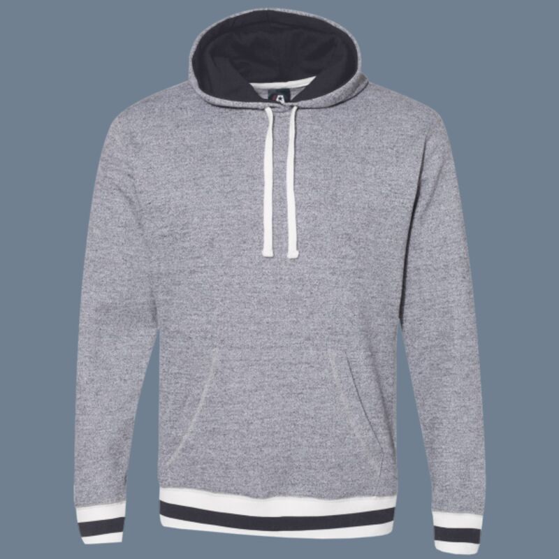Unisex Peppered Fleece Lapover Hooded Sweatshirt Thumbnail