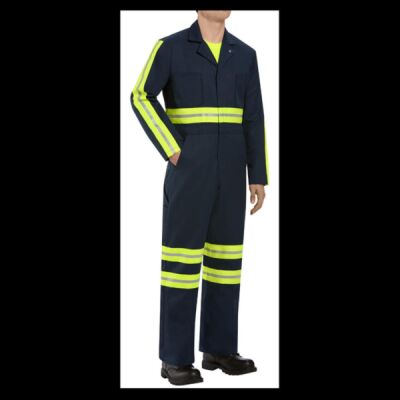 Men's Tall Enhanced Visibility Action Back Coverall Thumbnail