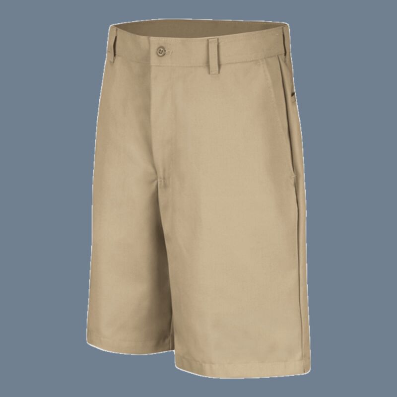 Men's Extended Sizes Cotton Casual Plain Front Shorts Thumbnail