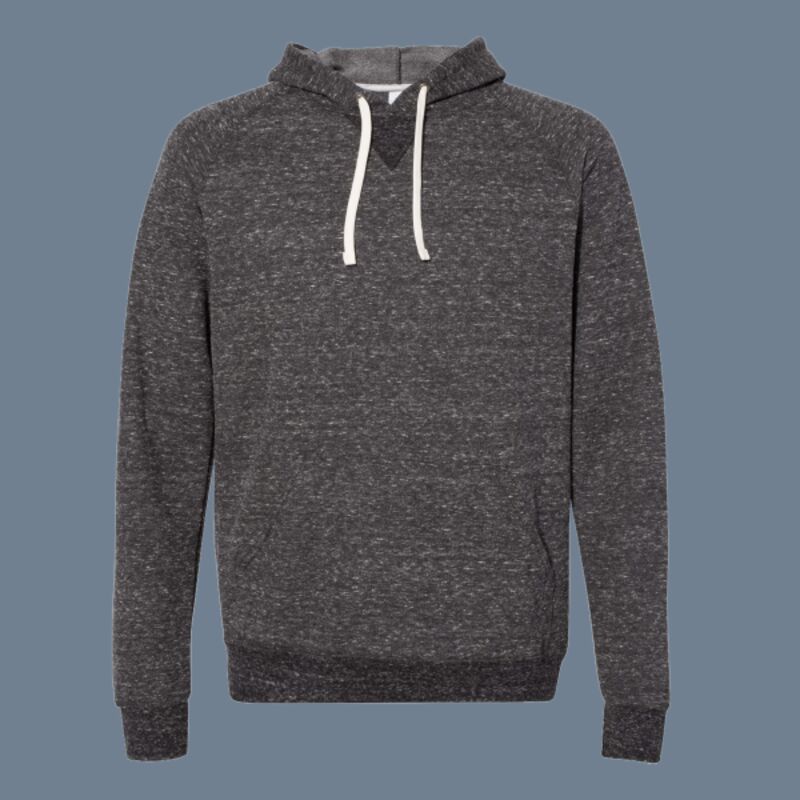 Unisex Snow Heather French Terry Raglan Hooded Sweatshirt Thumbnail