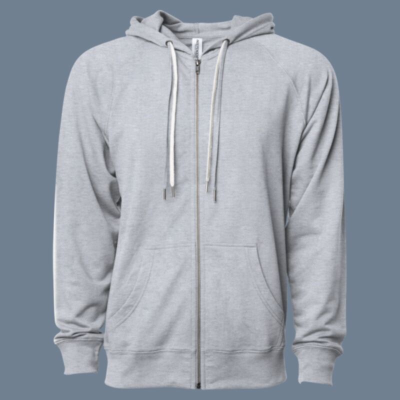 Unisex Icon Lightweight Loopback Terry Full-Zip Hooded Sweatshirt Thumbnail