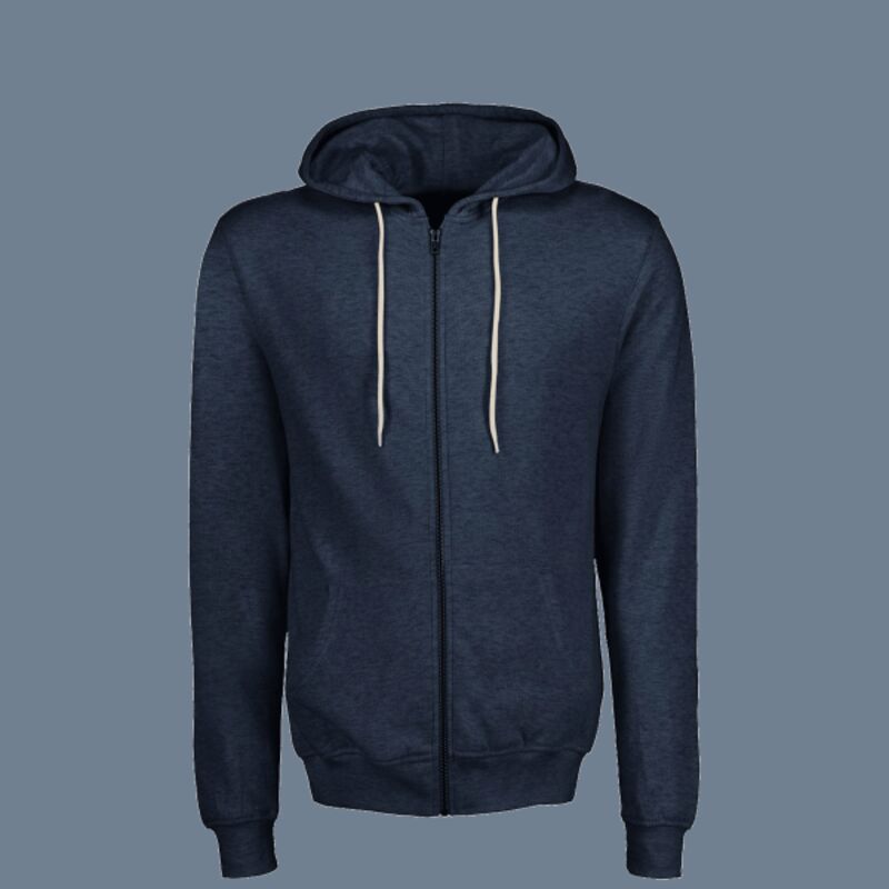 Unisex Retro Heather Full-Zip Hooded Sweatshirt Thumbnail
