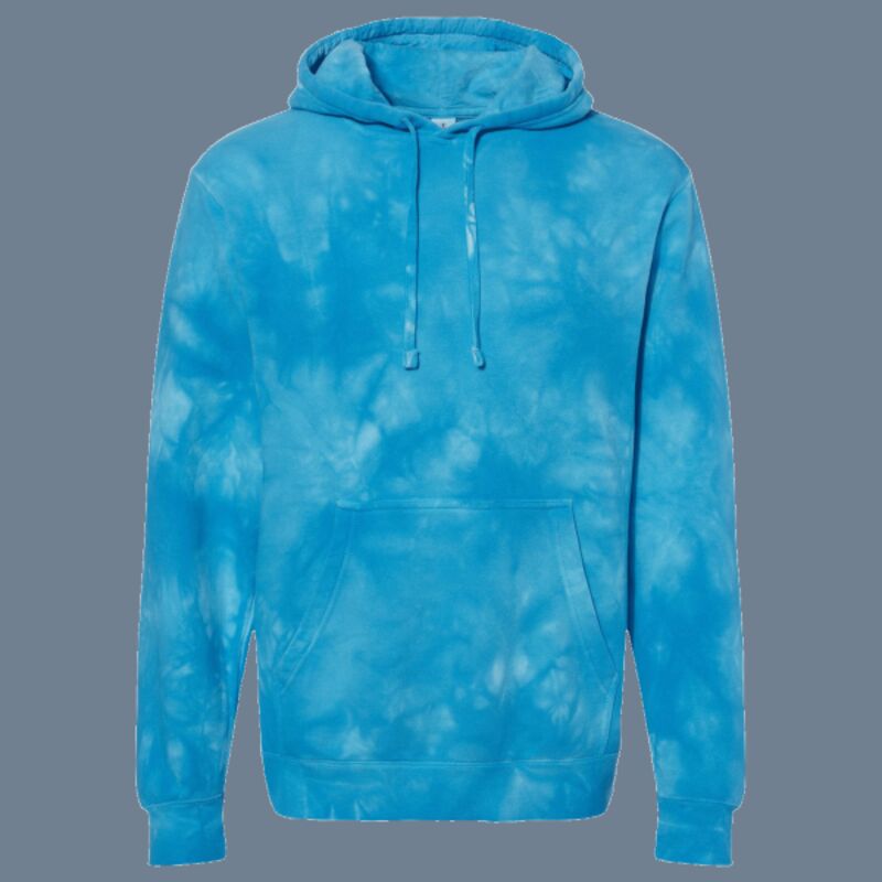 Unisex Midweight Tie-Dyed Hooded Sweatshirt Thumbnail