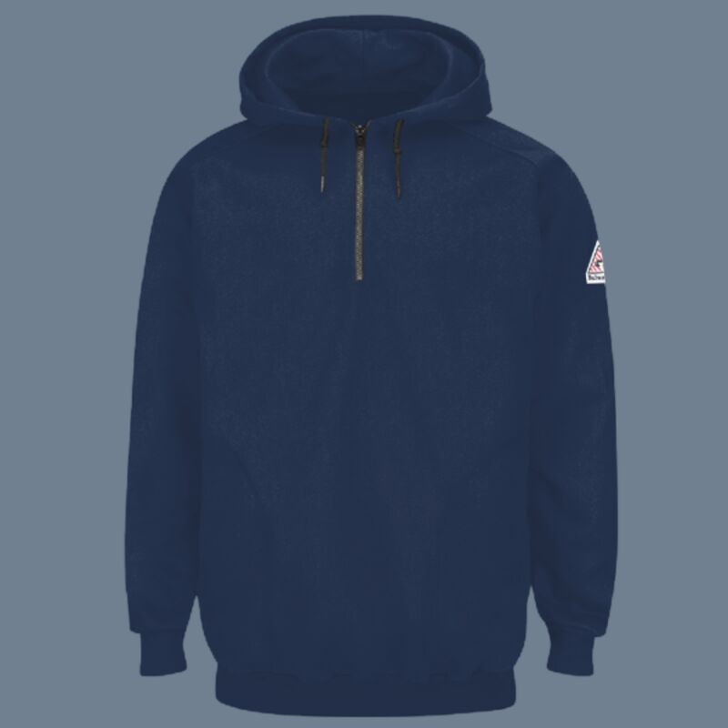 Men's Tall Flame Resistant Quarter-Zip Hooded Sweatshirt Thumbnail