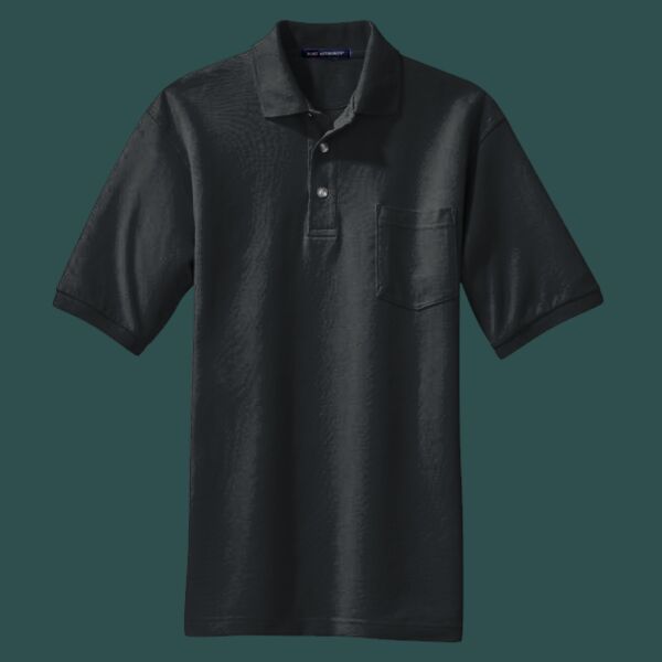 Heavyweight Cotton Pique Polo with Pocket Thumbnail