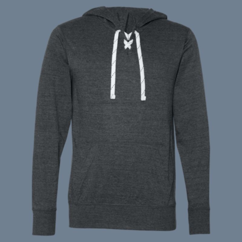 Unisex Jersey Sport Lace Hooded Pullover Thumbnail