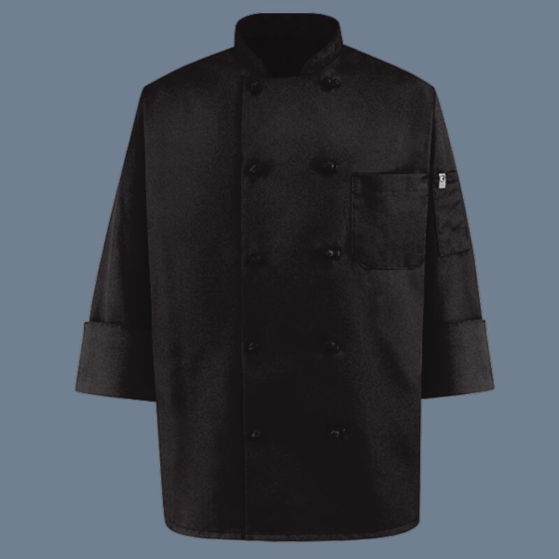 Black Knot Button Chef Coat Thumbnail
