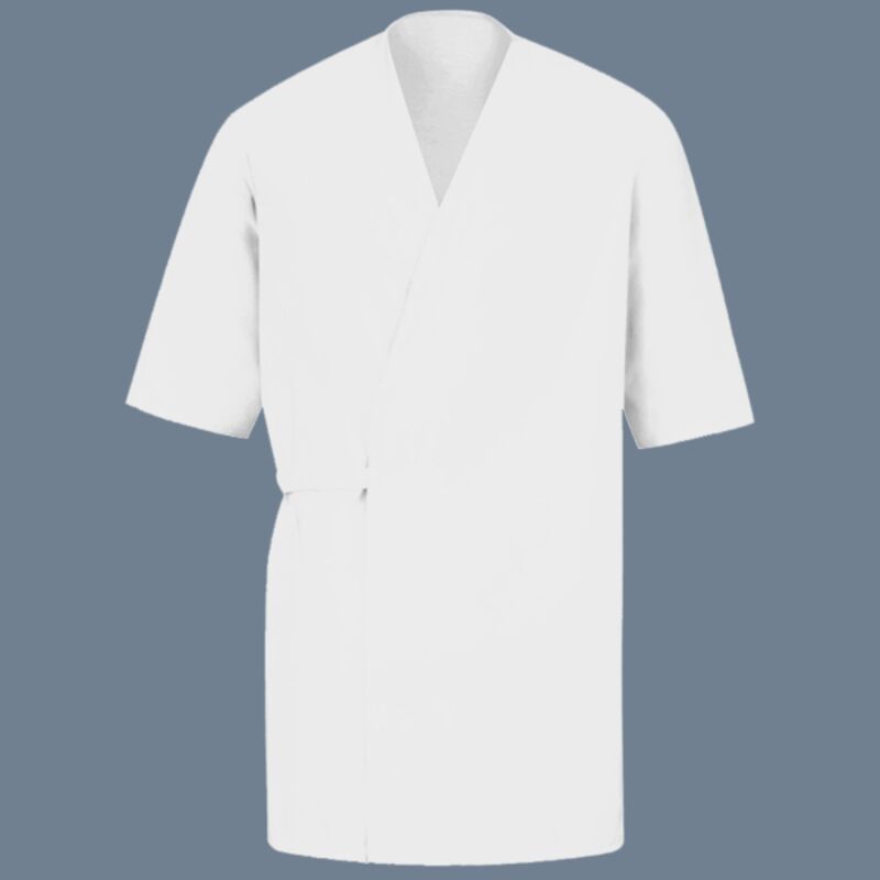 Men's Collarless Poplin Butcher Wrap Thumbnail