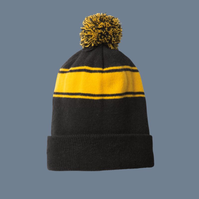 Stripe Pom Pom Beanie Thumbnail