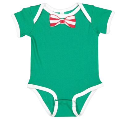 Infant Baby Rib Bow Tie Bodysuit Thumbnail
