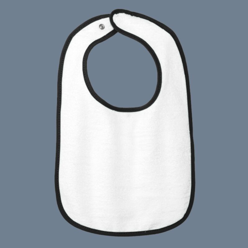Infant Contrast Trim Terry Bib Thumbnail