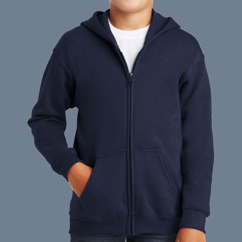 Youth Heavy Blend Full Zip Hooded Sweatshirt Thumbnail