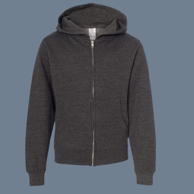 Youth Midweight Full-Zip Hooded Sweatshirt Thumbnail