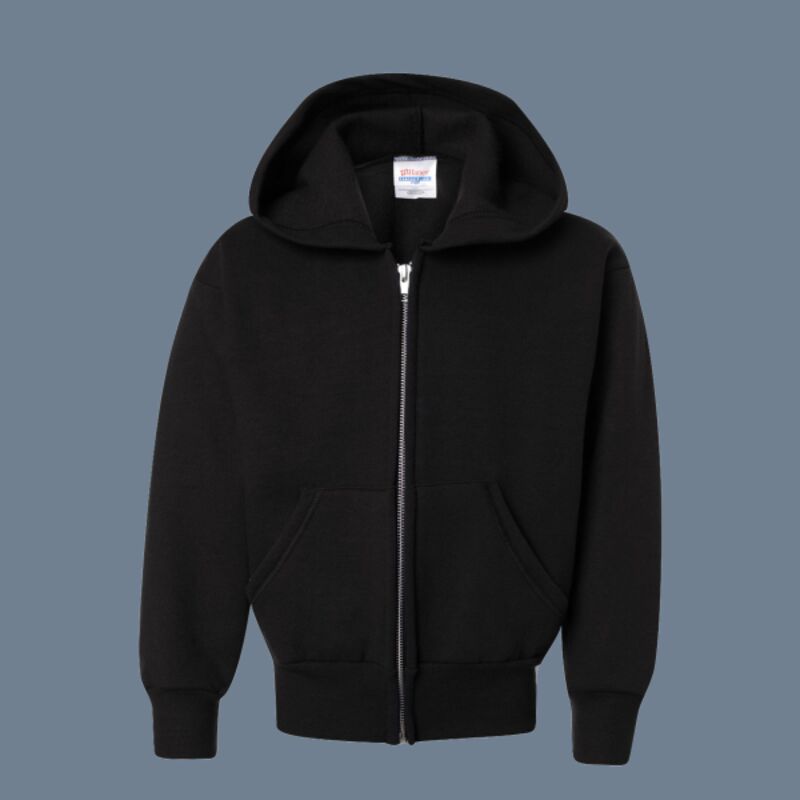 Youth EcoSmart® Full-Zip Hooded Sweatshirt Thumbnail