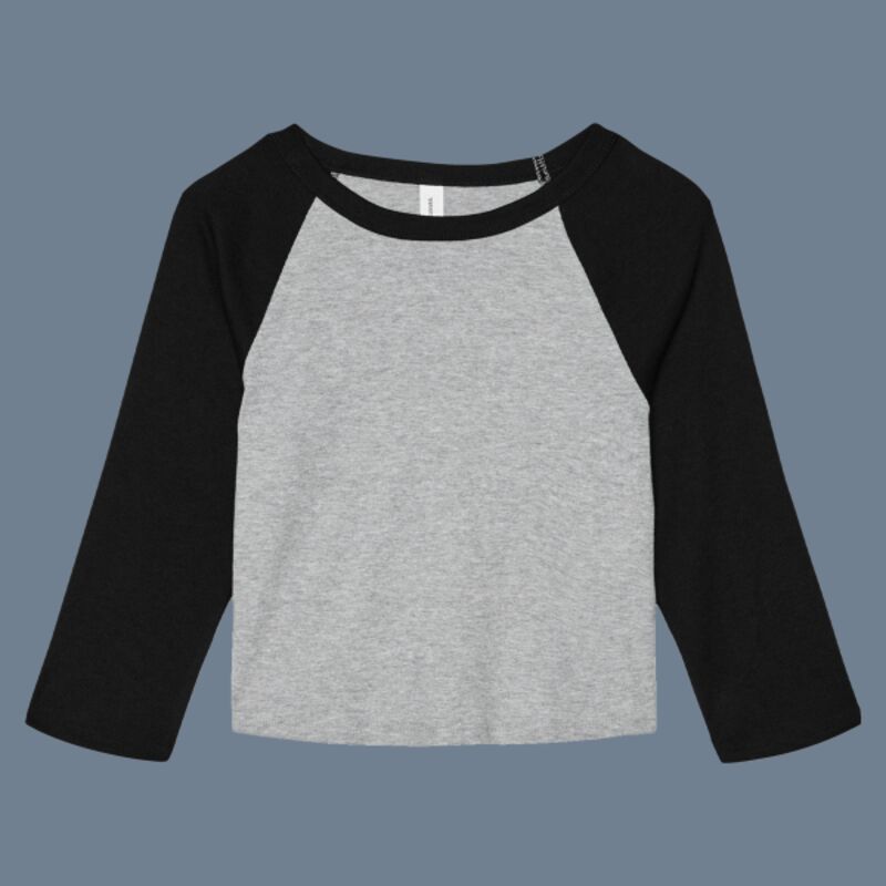 Women's Micro Rib 3/4 Raglan Baby Tee Thumbnail