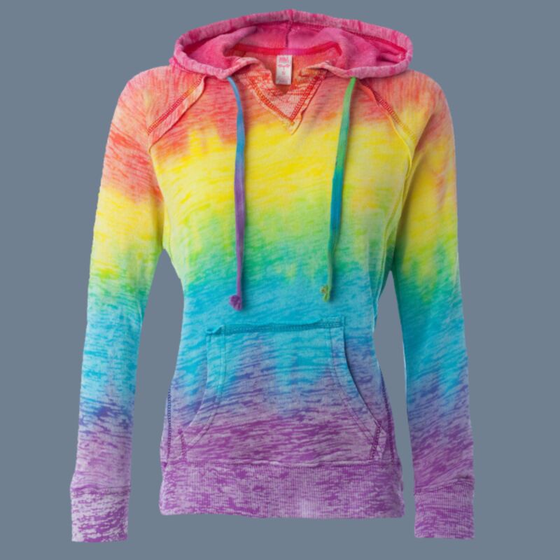 Women’s Courtney Burnout V-Notch Hooded Sweatshirt Thumbnail