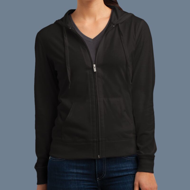 Women's Fitted Jersey Full Zip Hoodie Thumbnail