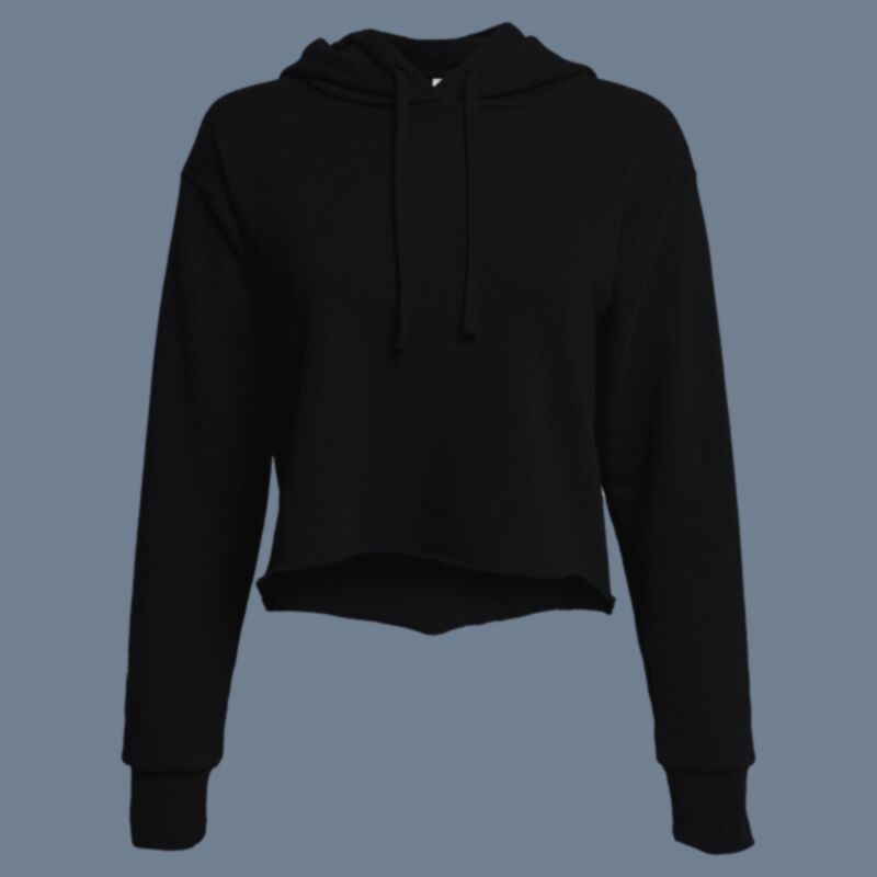 Women's Laguna Sueded Raw Edge Crop Hoodie Sweatshirt Thumbnail