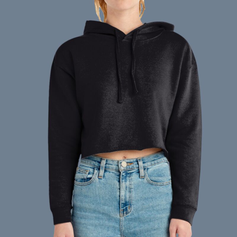 Women's Cropped Fleece Hooded Sweatshirt Thumbnail