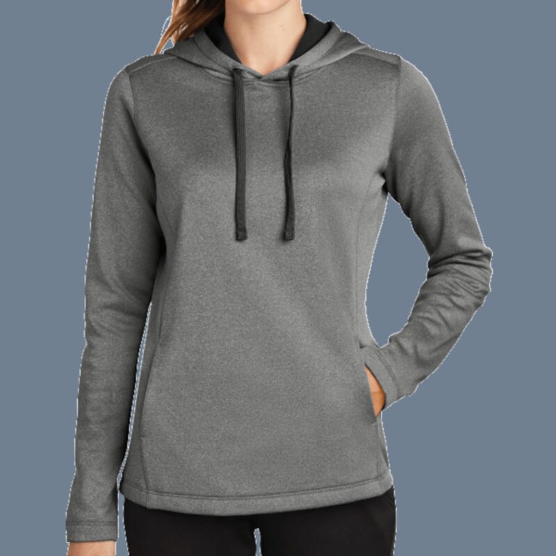 Women's PosiCharge ® Sport Wick ® Heather Fleece Hooded Pullover Thumbnail