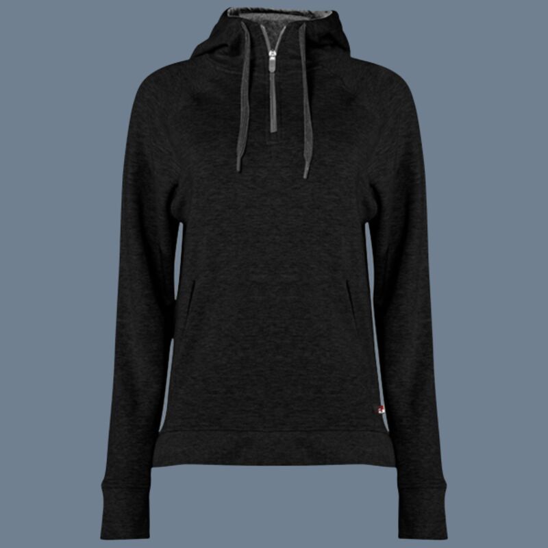 Women's FitFlex French Terry Quarter-Zip Hooded Pullover Thumbnail